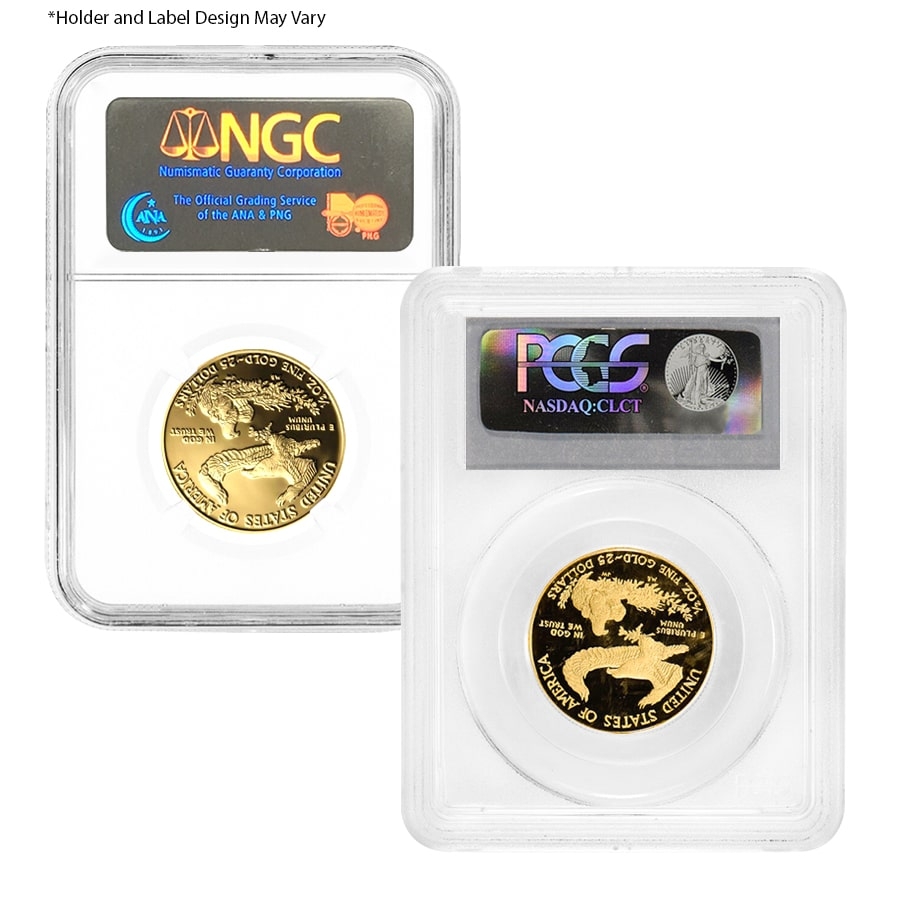 1/2 oz $25 Proof Gold American Eagle NGC/PCGS PF 69 (Random Year) thumbnail 2