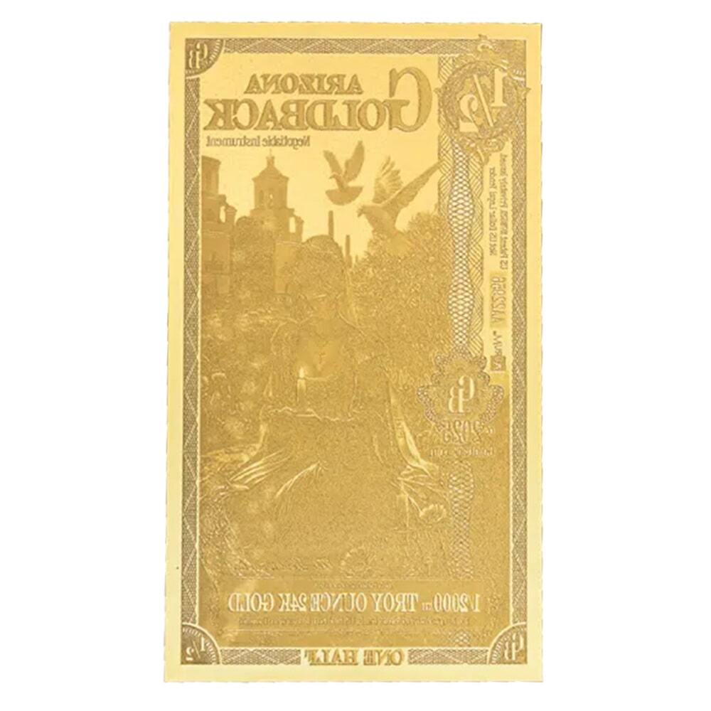 1/2 Arizona Goldback 1/2000 oz 24K Gold Foil Aurum Note thumbnail 2