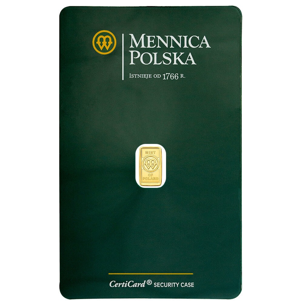 1/2 Gram Mint of Poland Gold Bar .9999 Fine (in Assay) thumbnail 2