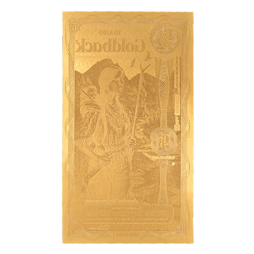 Pack of 100 - 1/2 Idaho Goldback 1/2000 oz 24K Gold Foil Aurum Note thumbnail 3