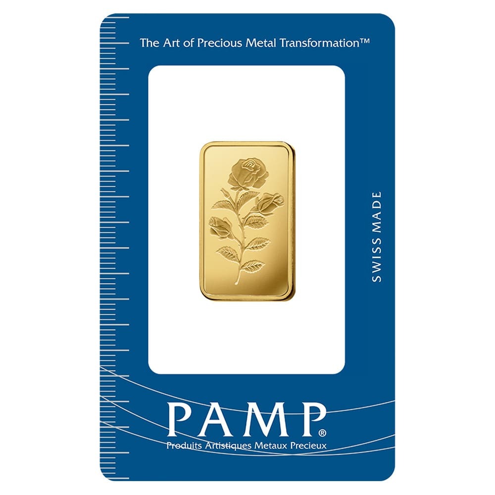 1/2 oz PAMP Suisse Rosa Gold Bar .9999 Fine (in Assay) thumbnail 2