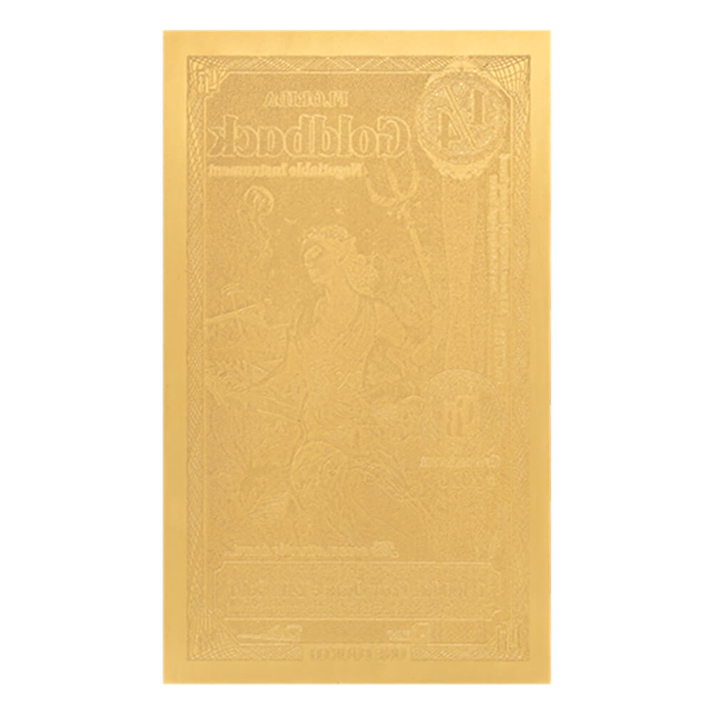 1/4 Florida Goldback 1/4000 oz 24K Gold Foil Aurum Note thumbnail 2