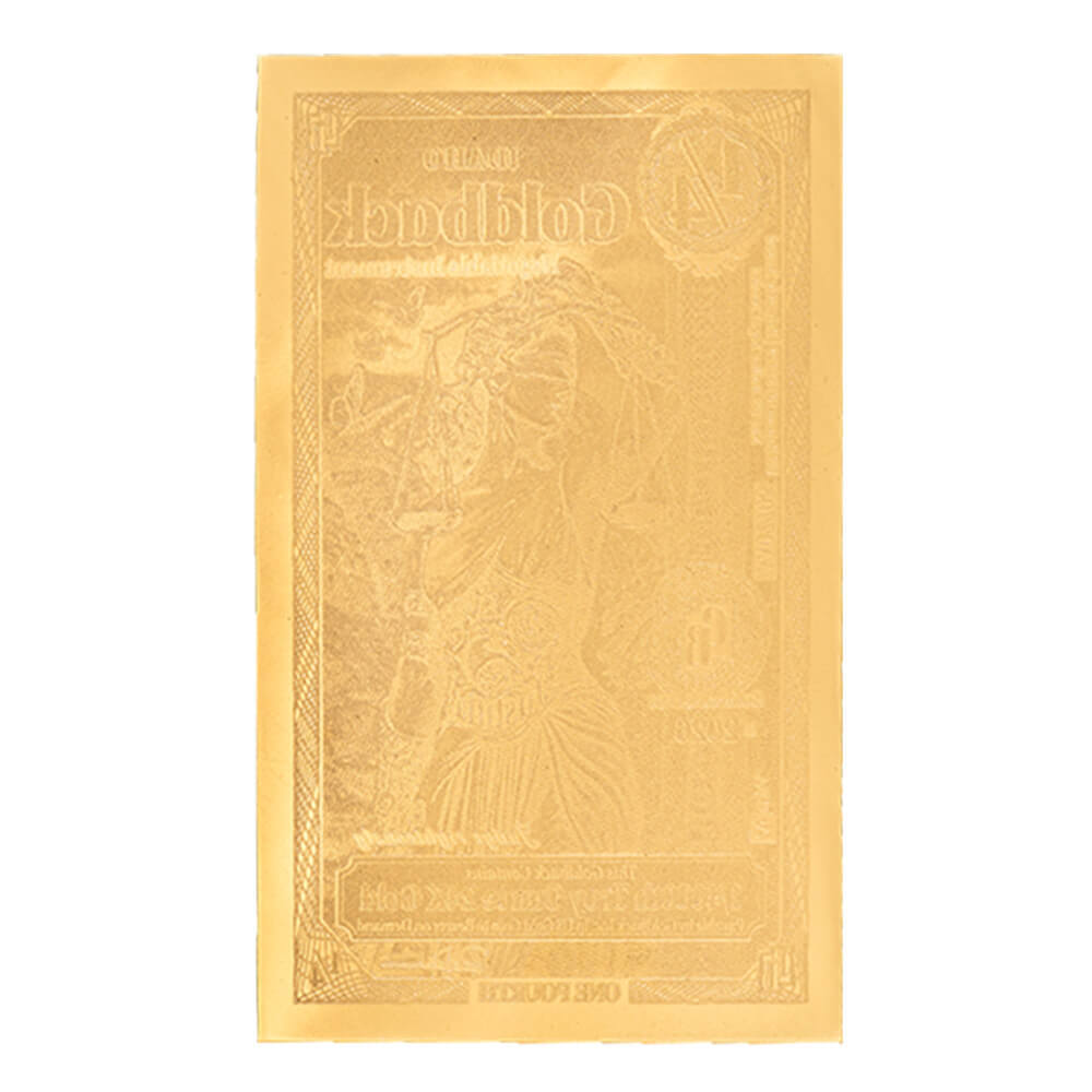 1/4 Idaho Goldback 1/4000 oz 24K Gold Foil Aurum Note thumbnail 2