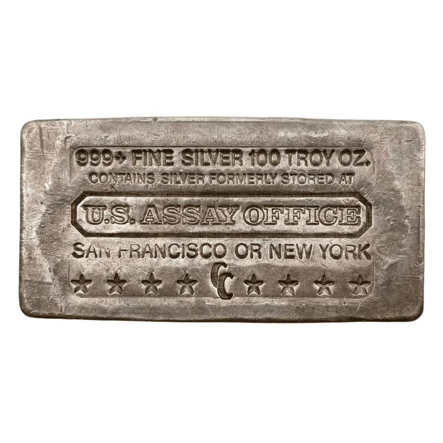 100 oz U.S. Assay Office Silver Bar .999+ Fine thumbnail 3
