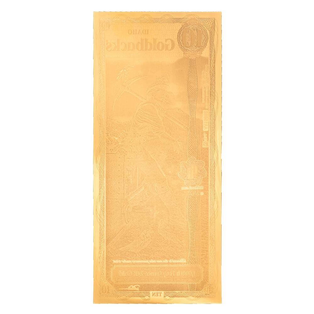 10 Idaho Goldback 1/100 oz 24K Gold Foil Aurum Note thumbnail 2