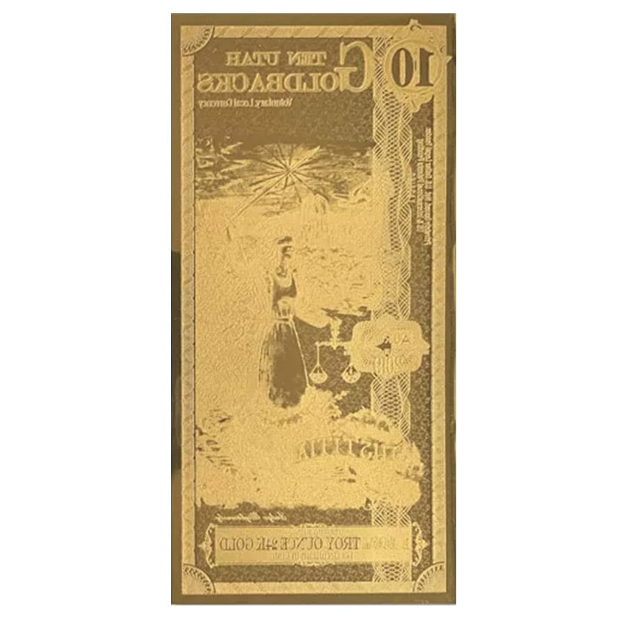 10 Utah Goldback 1/100 oz 24K Gold Foil Aurum Note thumbnail 2