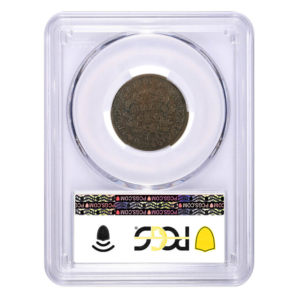 1803 United States Draped Bust Half Cent 1/2C PCGS G 6 thumbnail 2