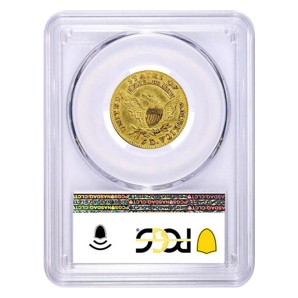 1811 $5 Capped Bust Half Eagle Small 5 Gold Coin PCGS AU 50 thumbnail 2