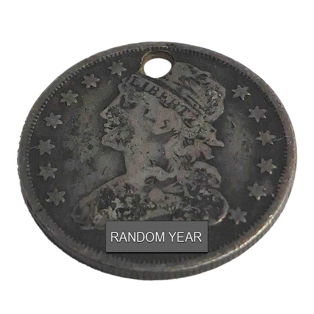 1815-1838 Capped Bust Quarter 25C Silver Coin Cull (Random Year) thumbnail 3