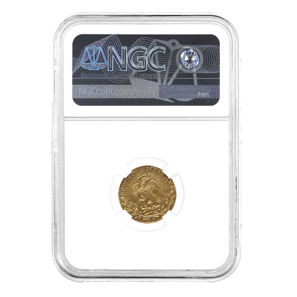 1825 MO JM/FM Mexico 1 Escudo First Republic Gold Coin NGC MS 61 thumbnail 2