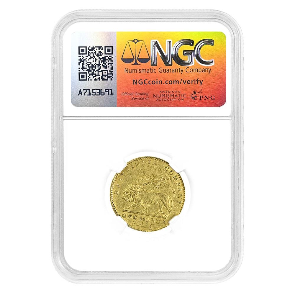 1841 (C) India Mohur S&W-3.11 Type B/1 "W.W." Crosslet 4 Gold Coin NGC XF Details thumbnail 2