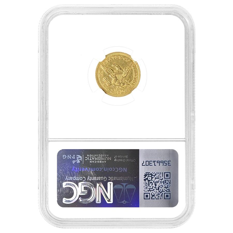 1842-O $2.5 Liberty Head Quarter Eagle Gold Coin NGC AU Details thumbnail 2