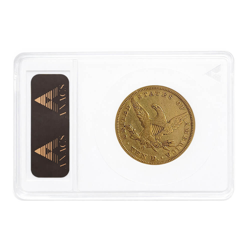 1847-O $10 Liberty Head Gold Coin ANACS VF 30 Details Rotated Dies Soapbox Holder thumbnail 2