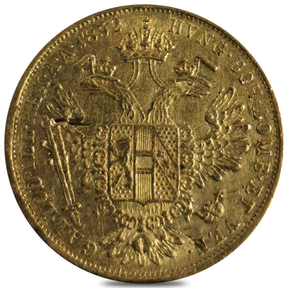 1852-1859 Austrian 1 Ducat Gold Coin Ex-Jewelry (Random Year) thumbnail 2