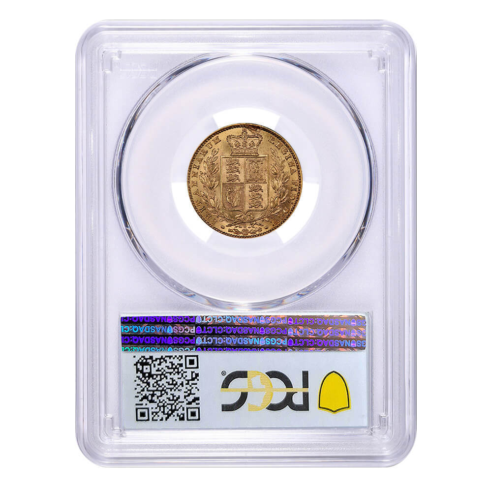 1871-S Australia Sovereign S-3855A Shield WW Incuse Gold Coin PCGS MS 62 thumbnail 2