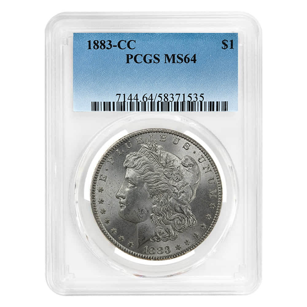 1883-CC Morgan Silver Dollar $1 PCGS MS 64
