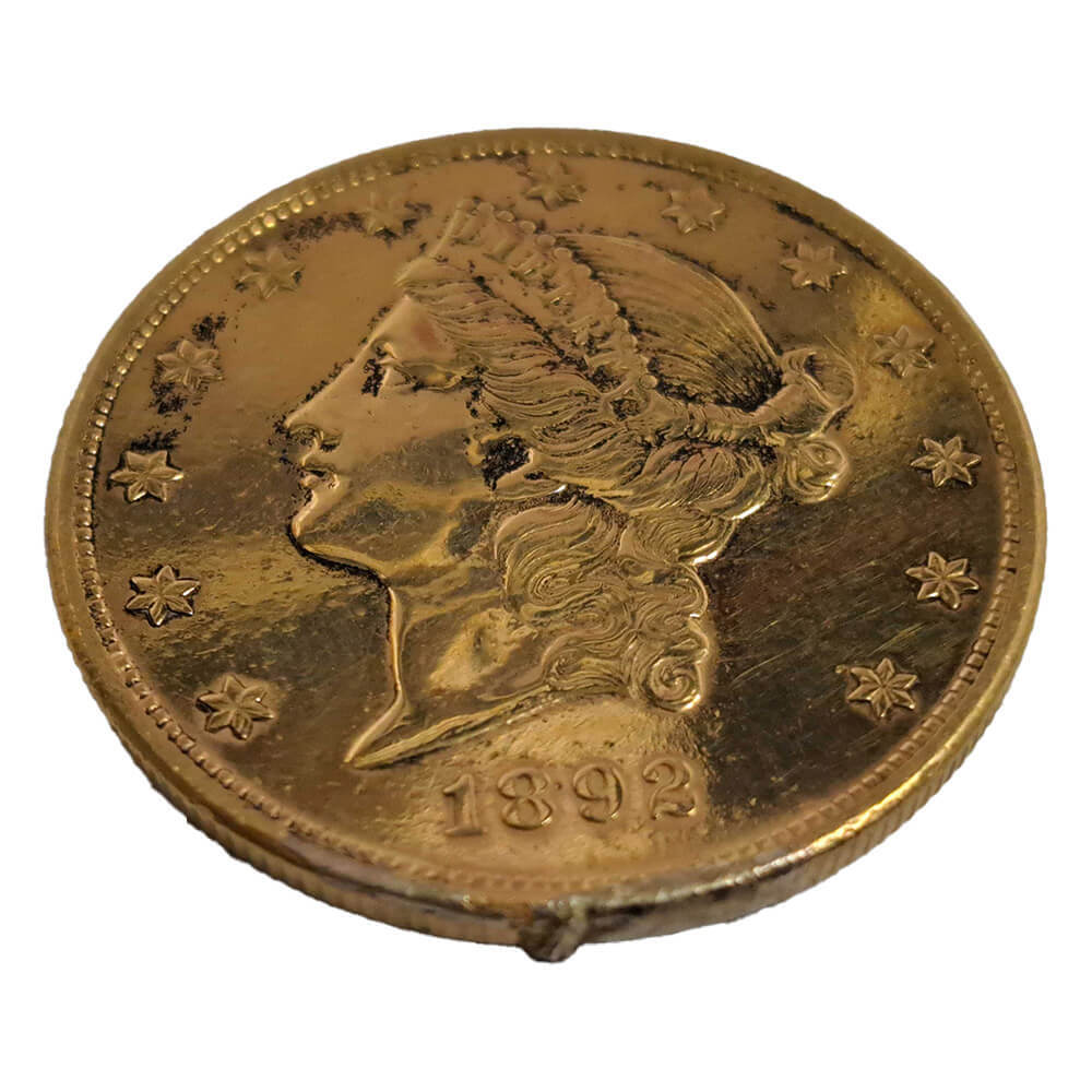 1892-CC $20 Liberty Head Double Eagle Gold Coin Ex-Jewelry thumbnail 3