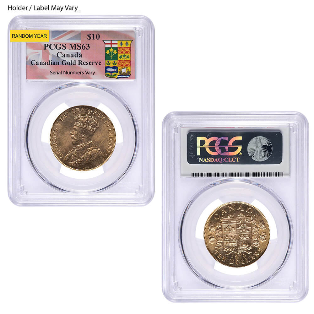 1912-1914 Canada George V $10 Gold Coin NGC/PCGS MS 63 (Random Year) thumbnail 4