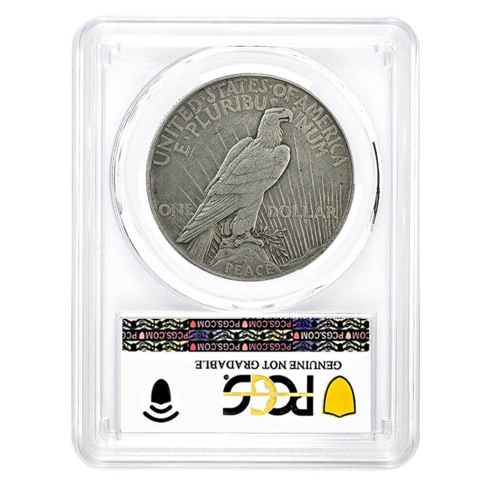 1921 Peace Silver Dollar $1 High Relief PCGS AU Detail thumbnail 2