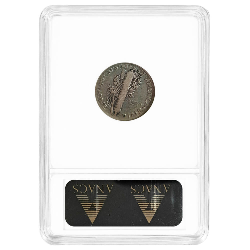 1921 Silver Mercury Dime 10C ANACS VG 8 thumbnail 2