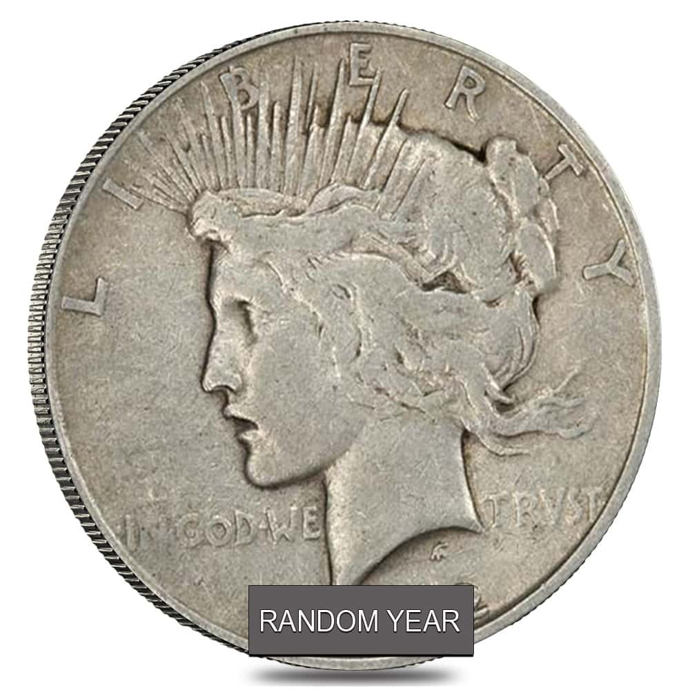 $100 Face Value Bag - 100 Coins - 1922-1935 Peace Silver Dollar Cull (Random Year) thumbnail 2