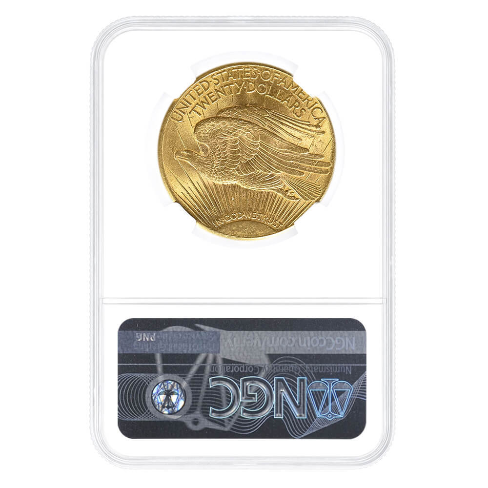 1925-D $20 Saint Gaudens Double Eagle Gold Coin NGC UNC Details thumbnail 2