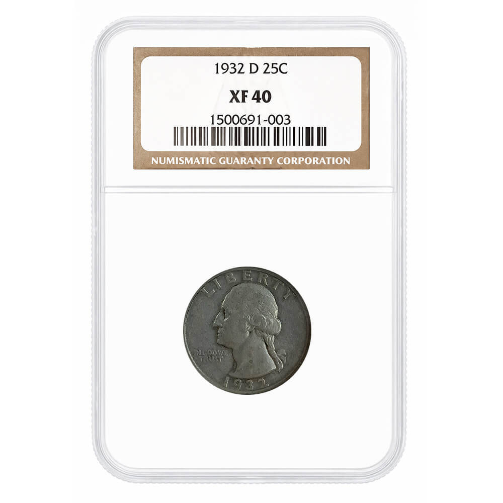 1932-D Washington Silver Quarter 25C NGC XF 40