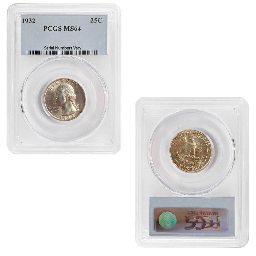 1932 Washington Silver Quarter 25C NGC/PCGS MS 64 thumbnail 4