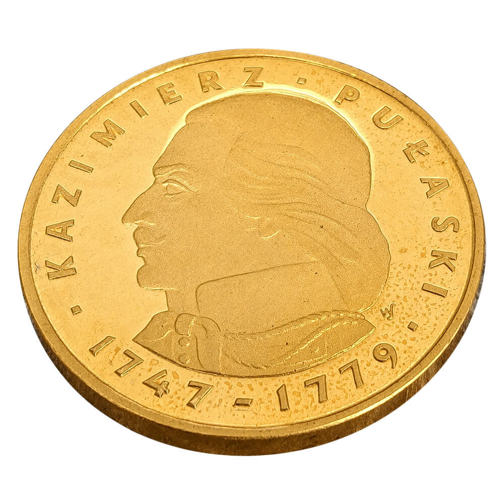 1976 Poland 500 Zlotych Kazimierz Pulaski Proof Gold Coin thumbnail 3