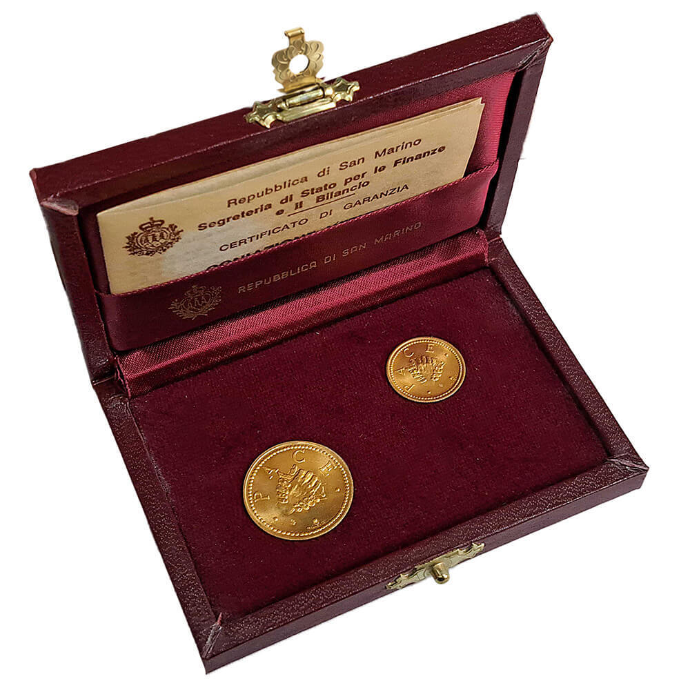 1979 San Marino Scudi Gold 2-Coin Set (w/Box & COA) thumbnail 4