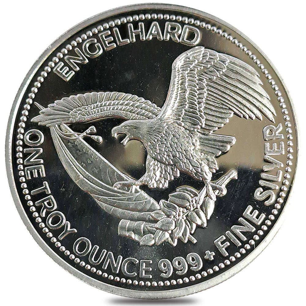 1985 1 oz Engelhard Prospector Proof Silver Round .999+ Fine thumbnail 2