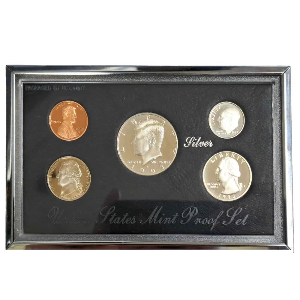 1993-S US Mint Premier Proof Silver Set (w/Box & COA) thumbnail 2