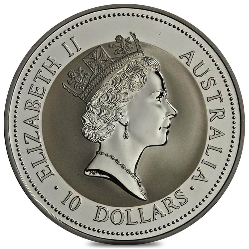 1995 10 oz Silver Australian Kookaburra Perth Mint BU thumbnail 2