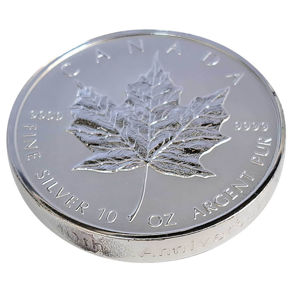 1998 10 oz Canadian Silver Maple Leaf $50 Coin BU thumbnail 3