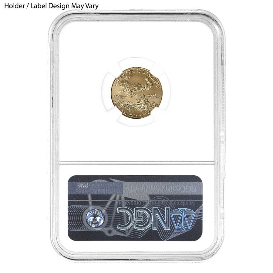 1/10 oz $5 Gold American Eagle NGC MS 70 (Random Year) thumbnail 2
