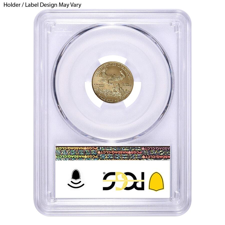 1/10 oz $5 Gold American Eagle PCGS MS 70 (Random Year) thumbnail 2