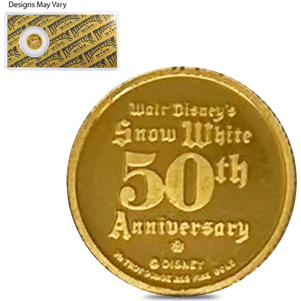 1/10 oz Rarities Mint Disney Gold Round (Random Design) thumbnail 2