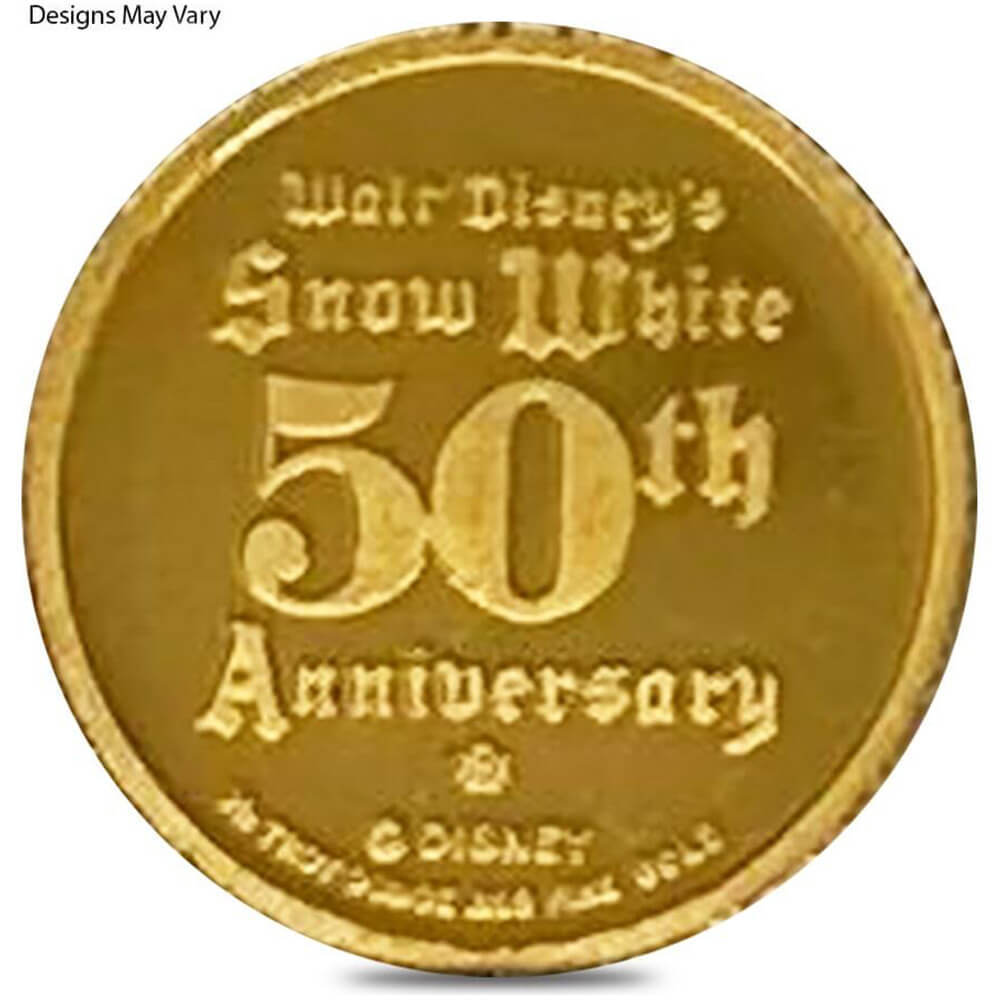 1/10 oz Rarities Mint Disney Gold Round (Random Design) thumbnail 3