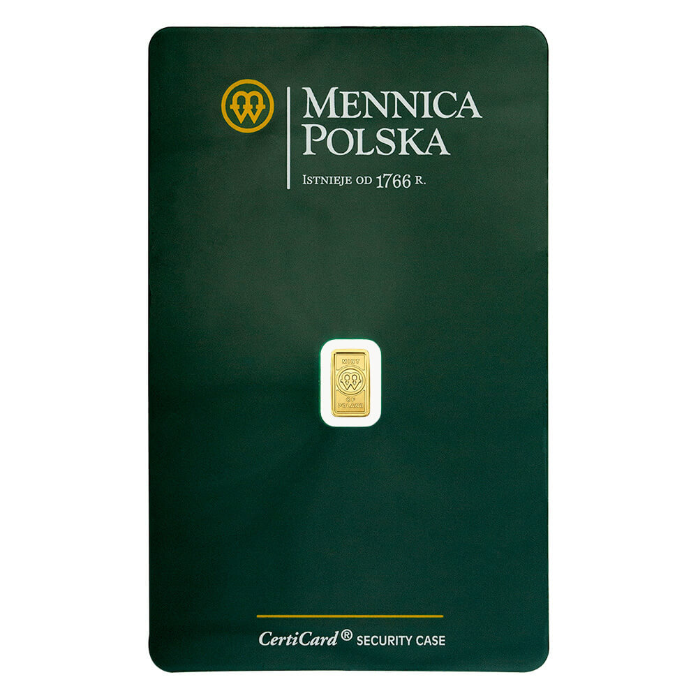 1/4 Gram Mint of Poland Gold Bar .9999 Fine (in Assay) thumbnail 2
