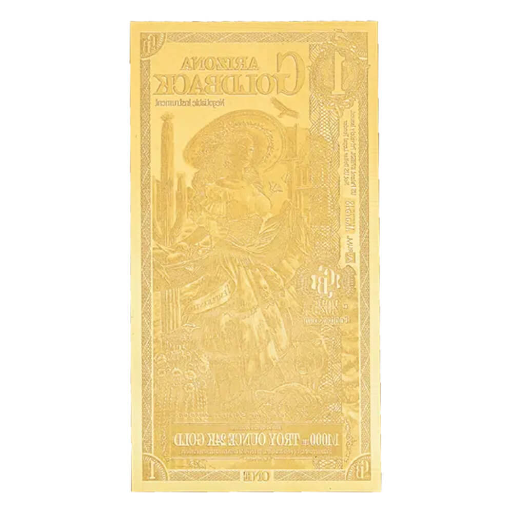 1 Arizona Goldback 1/1000 oz 24K Gold Foil Aurum Note thumbnail 2