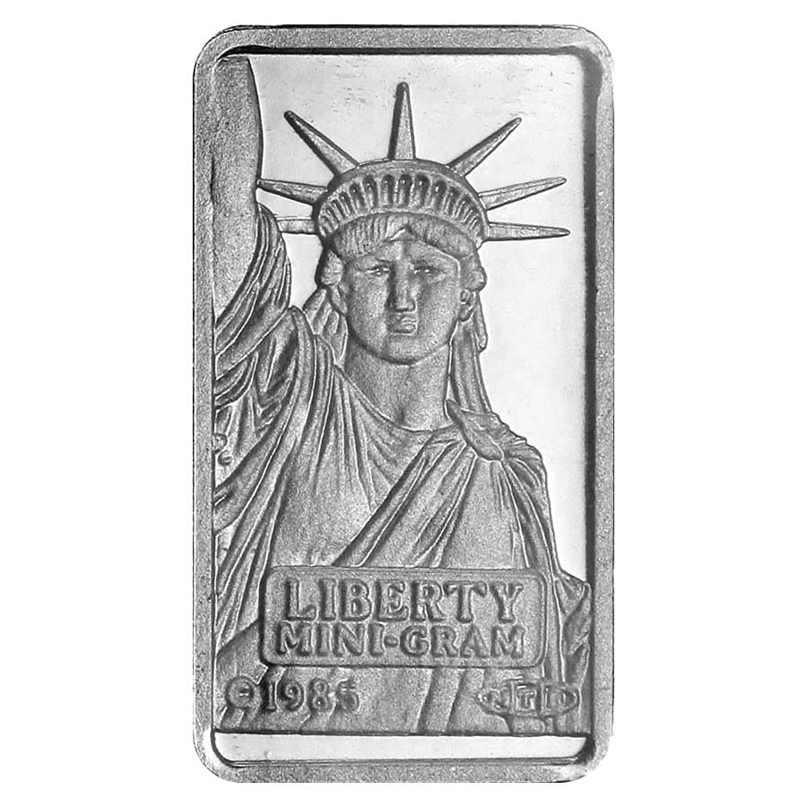 1 gram Credit Suisse Statue of Liberty Platinum Bar .9995 Fine (In Assay) thumbnail 4