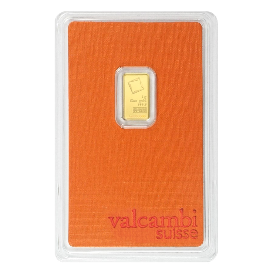 1 Gram Gold Bar Valcambi Suisse .9999 Fine (in Assay) thumbnail 2