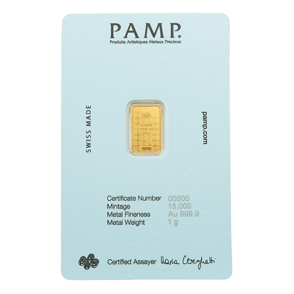1 Gram PAMP Suisse Maradona Gold Bar .9999 Fine (in Assay) thumbnail 3