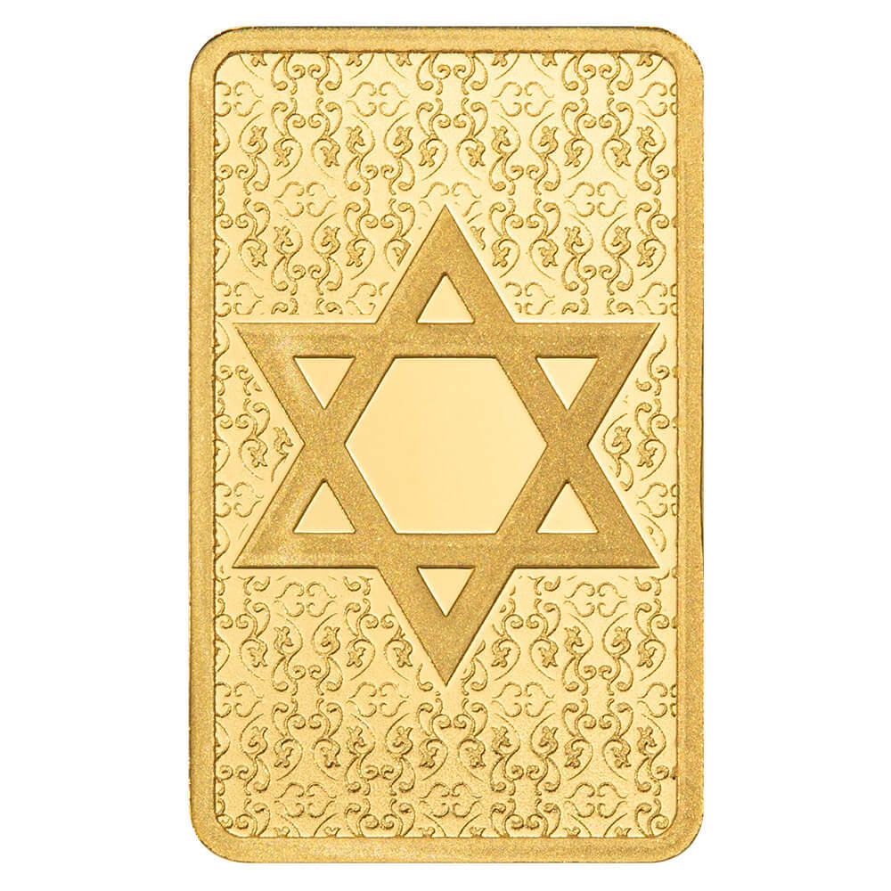 1 Gram PAMP Suisse Star of David Gold Bar .9999 Fine (in Assay) thumbnail 4