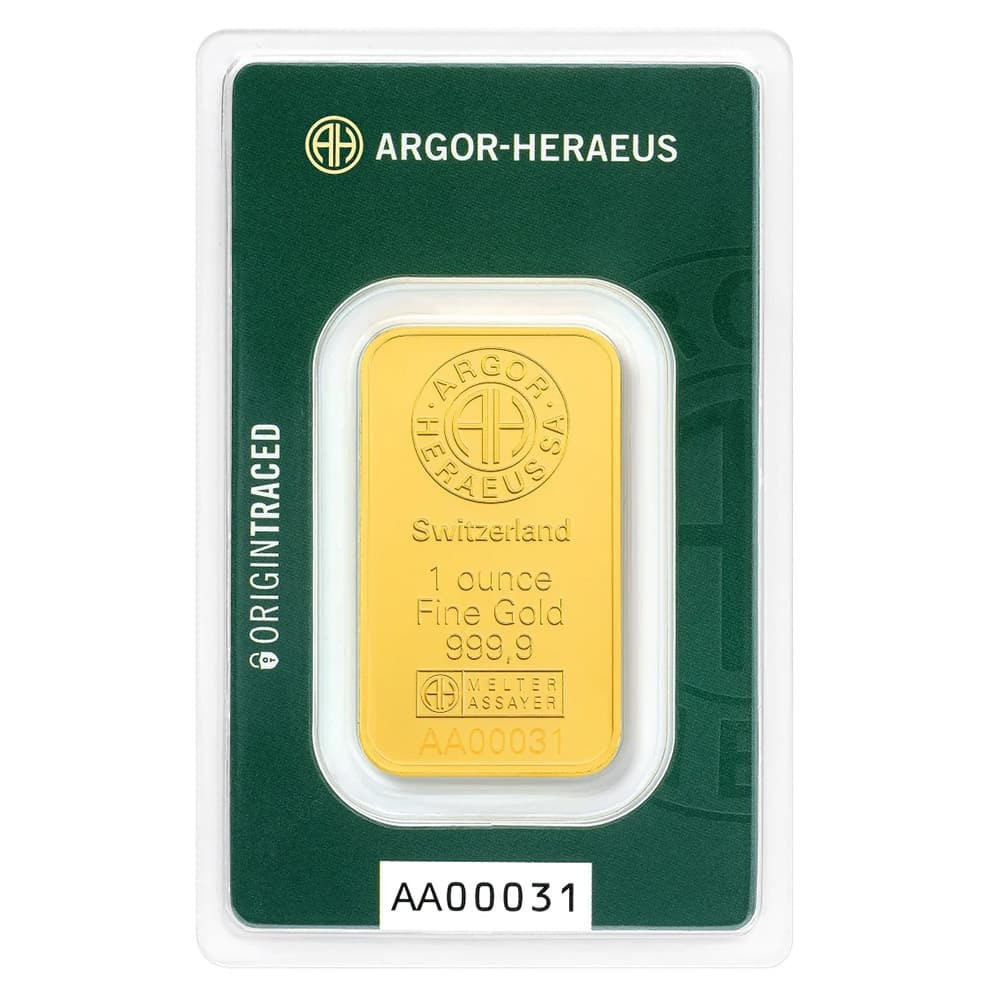 1 oz Argor Heraeus Origin Traced Gold Bar .9999 Fine (in Assay) thumbnail 2