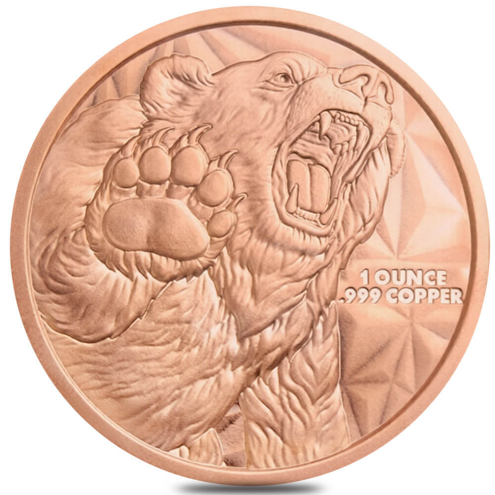 Tube of 20 - 1 oz Bull & Bear Copper Round .999 Fine thumbnail 3