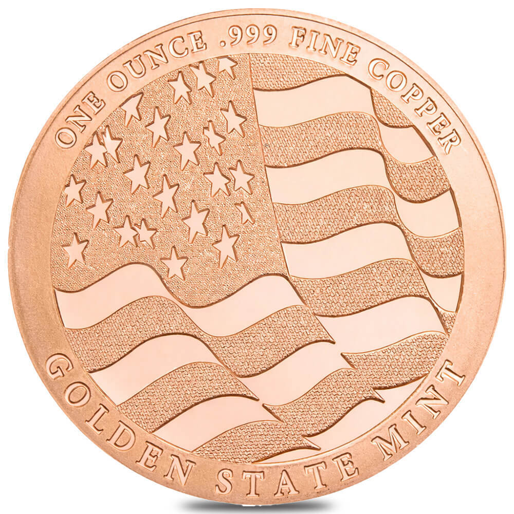 1 oz Eagle Copper Round .999 Fine thumbnail 2