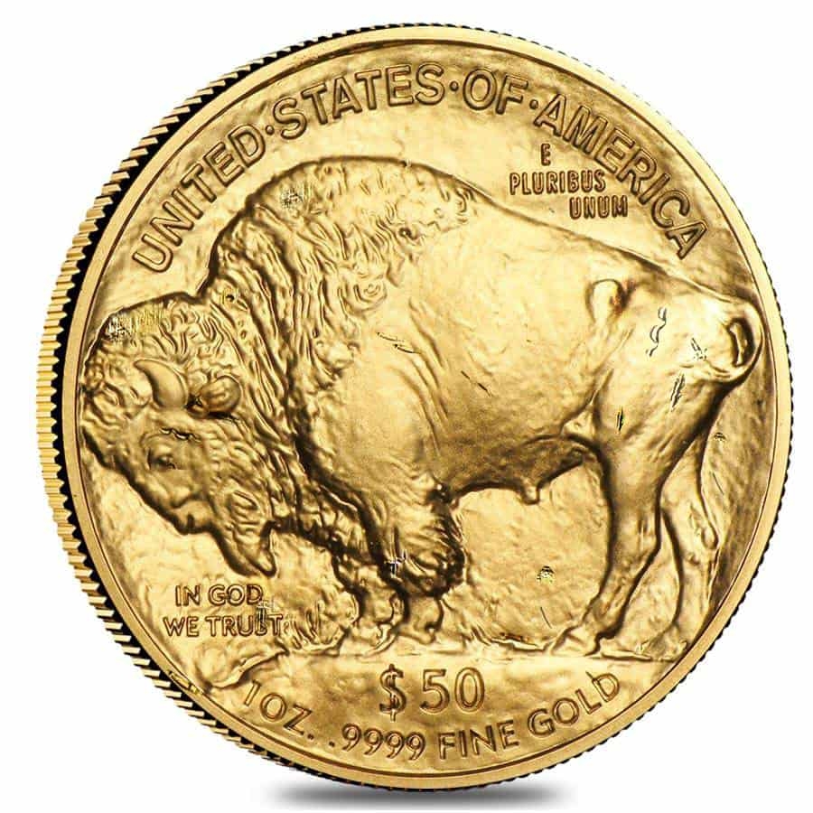 1 oz Gold American Buffalo $50 Coin (Abrasions, Random Year) thumbnail 4