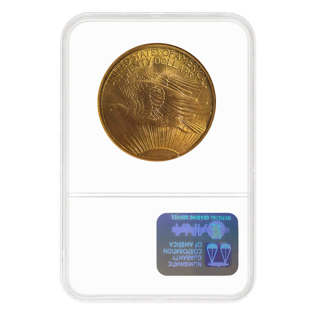 1907 $20 Saint Gaudens Double Eagle Gold Coin NGC MS 64 thumbnail 2