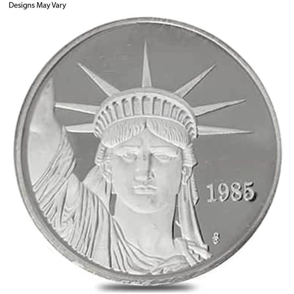 1 oz Johnson Matthey Silver Round .999 Fine (Random Design) thumbnail 2